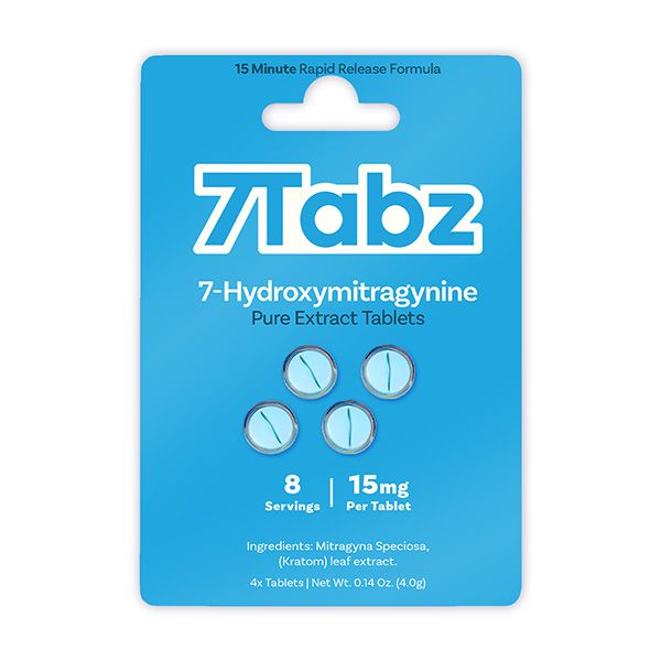 7Tabz 7-Hydroxymitragynine Pure Extract Tablets | 15mg per Tablet | 4 Counts