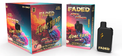 Faded - Apes in Space - THC-B+THC-P+D6+D11 Enhanced w/THC-A Liquid Diamond Rechargeable Disposable -5.5 Grams