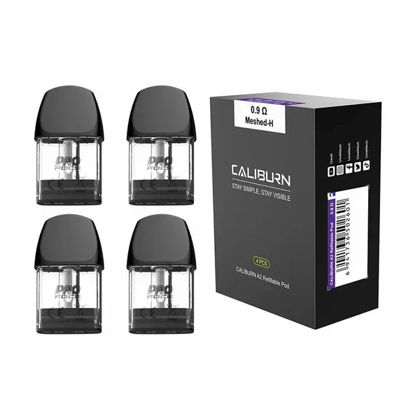 Caliburn A2 Refillable Pod | 0.9 Ohm Meshed-H | 4 Pcs