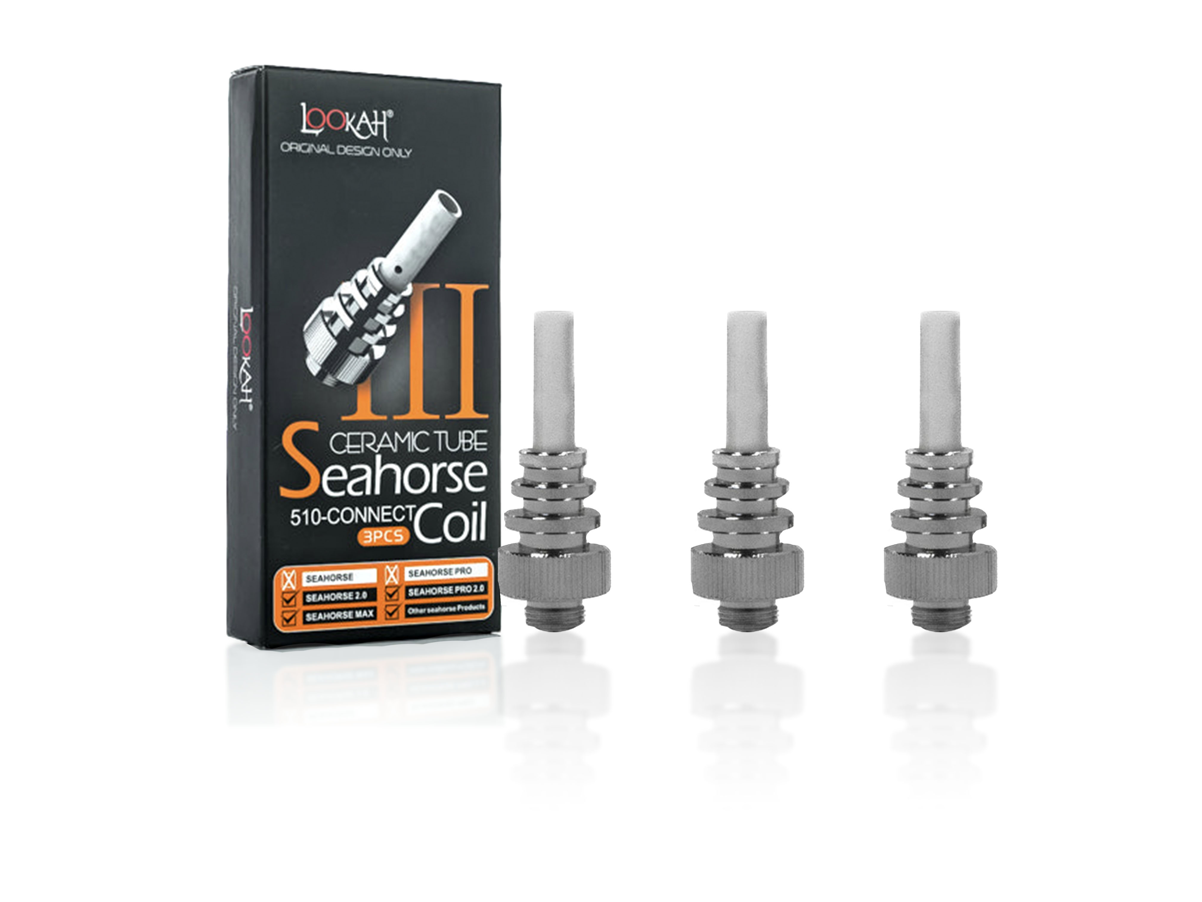Lookah Ceramic Tube Seahorse Coil 3 | 3PCS