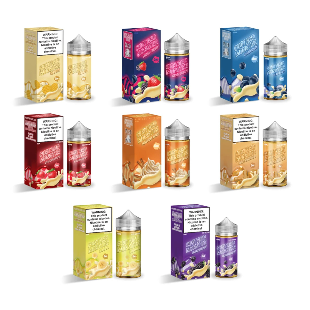 Custard Monster Freebase Nicotine 100mL — Banana / 3mg