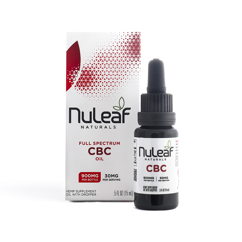 NuLeaf Naturals CBC Oil | Hemp Supplement Oil with Dropper — 1800mg Bottle
