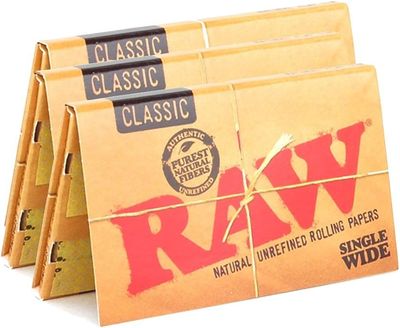 RAW Classic Natural Unrefined Rolling Papers | Single Wide