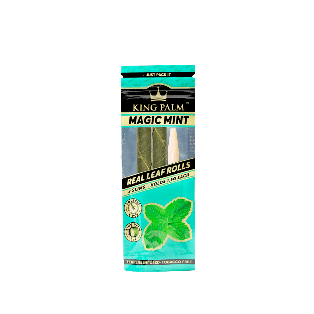 King Palm Magic Mint Real Leaf Roll | 2 Slims - Hold 1.5g Each