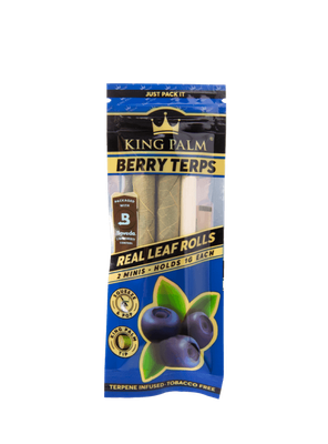 King Palm Berry Terps Real Leaf Roll | 2 Minis -  Hold 1g Each