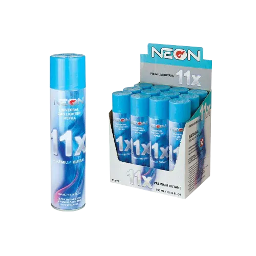 Neon Universal Gas Lighter Refill 11x Premium Butane | 300mL