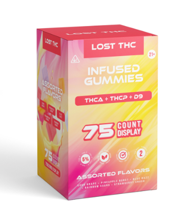 Lost THCA Infused Gummies l Assorted Flavors l 1000 MG l 2 Pack