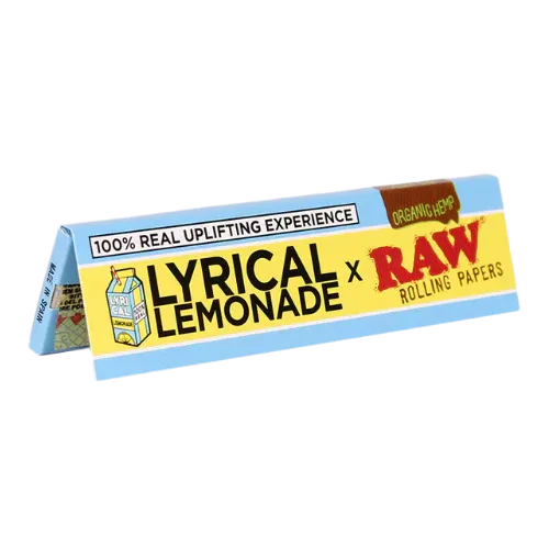Lyrical Lemonade x RAW Rolling Papers Organic Hemp | King Size Wide 32 Leaves per Pack
