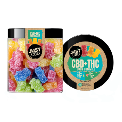 Just CBD Sour Gummies | 20mg CBD + 6mg THC per Piece | 250mg — Gummy Sour Blockhead