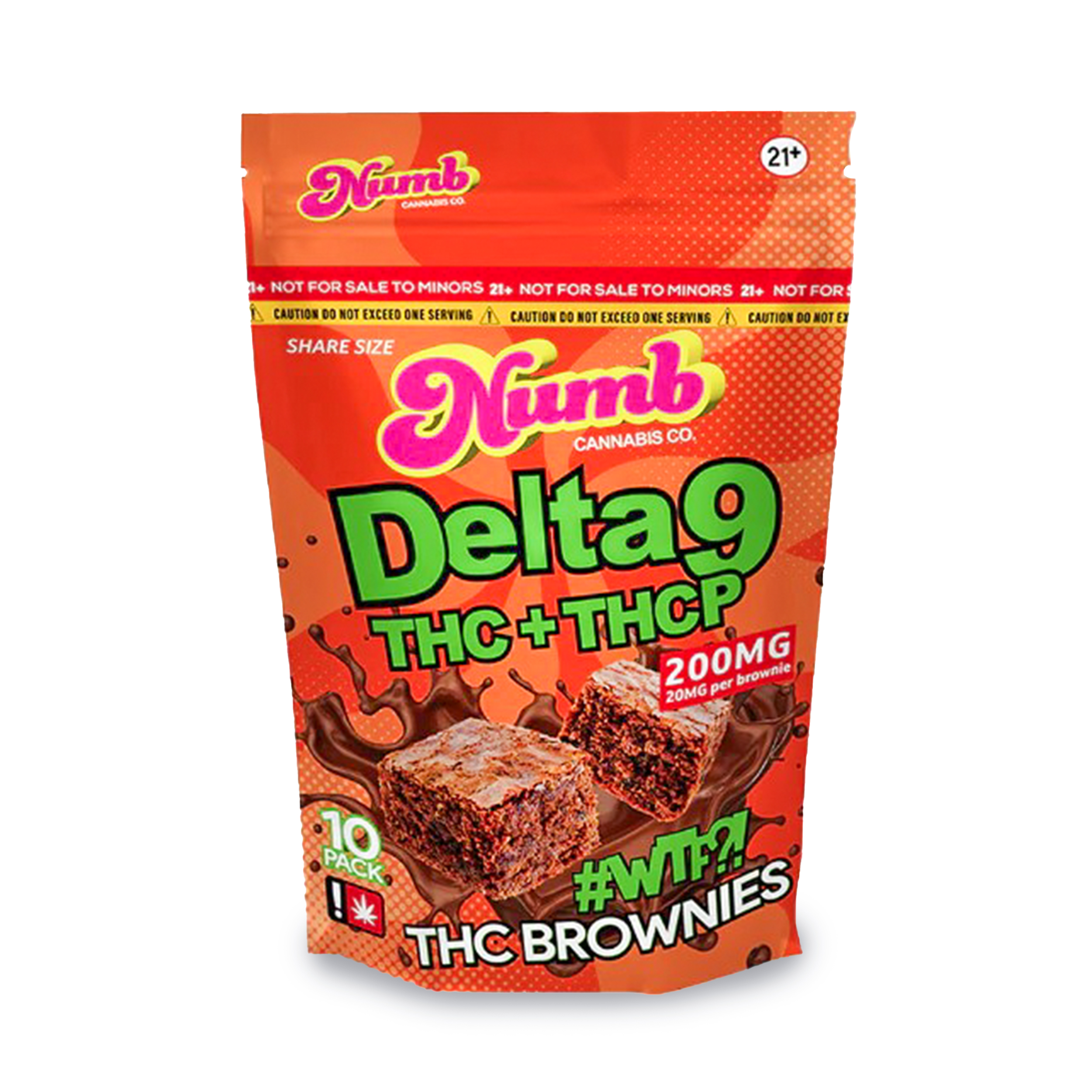 Numb Cannabis Co D9 THC+THC-P Brownies | 200mg | 10 Pack