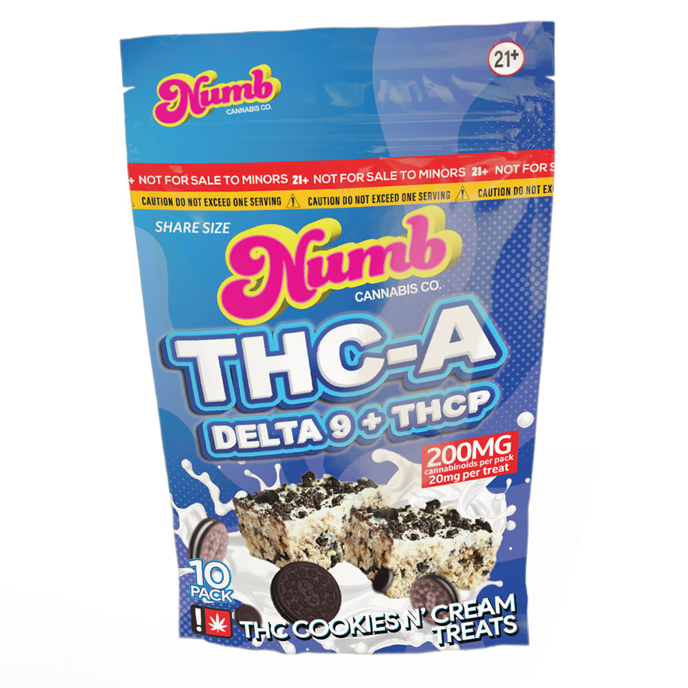 Numb D9 THC-A THC-P Cream Treats | 200mg | 10 Pack | Cookies N Cream Treats