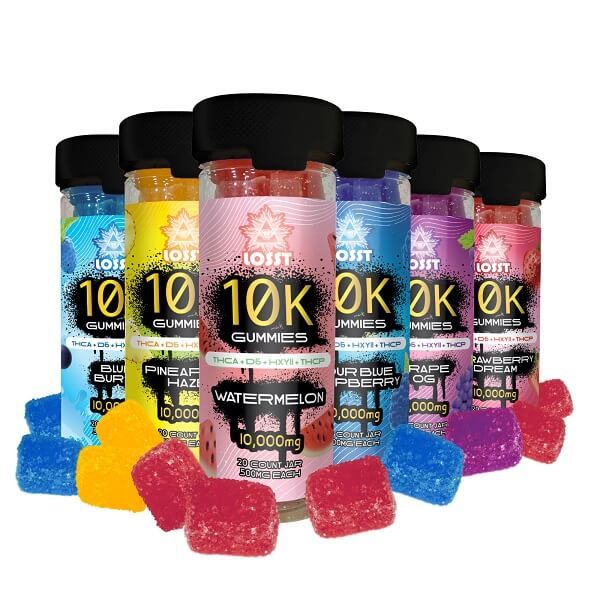 Losst 10K Gummies | THCA + D6 + HXYII + THCP | 20 Count 500mg Each