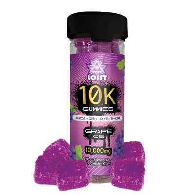 Losst 10K Gummies | THCA + D6 + HXYII + THCP | 20 Count 500mg Each