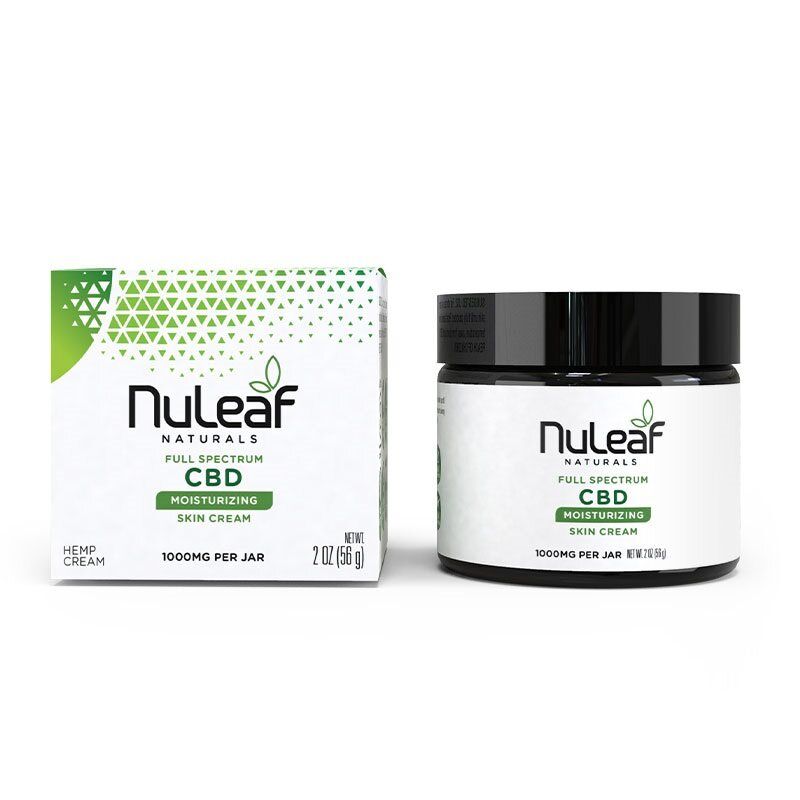 Nuleaf Naturals Full Spectrum CBD Moisturizing Skin Cream | 1000mg per Jar | 2oz