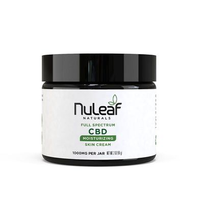 Nuleaf Naturals Full Spectrum CBD Moisturizing Skin Cream | 1000mg per Jar | 2oz
