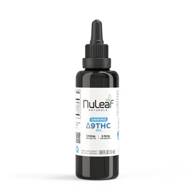 Nuleaf Naturals (Unwind) D9 THC Oil | 125mg 50mL | 2.5mg/mL