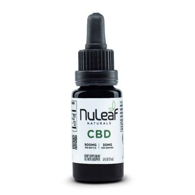 Nuleaf Naturals Full Spectrum CBD Oil | 900mg 15mL | 30mg per Serving