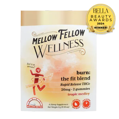 Mellow Fellow Burn Blend THC-V Wellness Gummies | 2 Pack | Tropic Medley