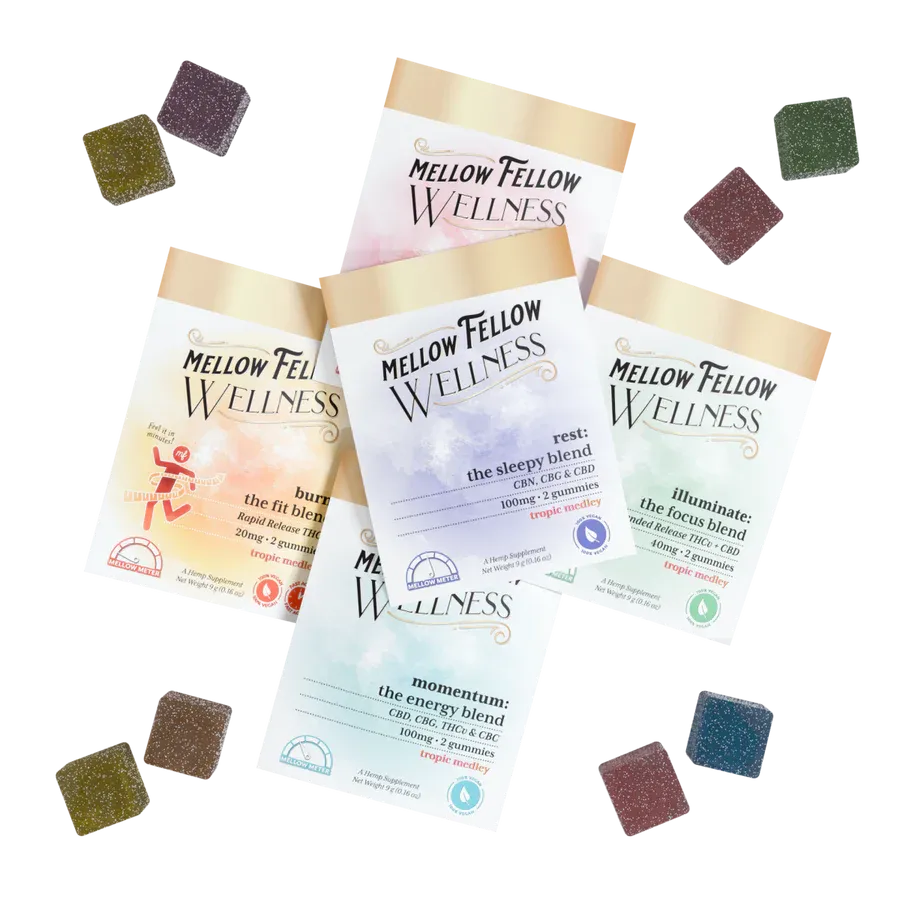 Mellow Fellow Burn Blend THC-V Wellness Gummies | 2 Pack