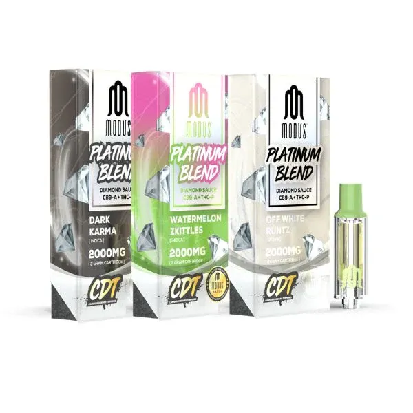 Modus Platinum Blend Diamond Sauce CB9-A + THC-P Cartridge 2g — Alaskan Thunder Fuck (Sativa)