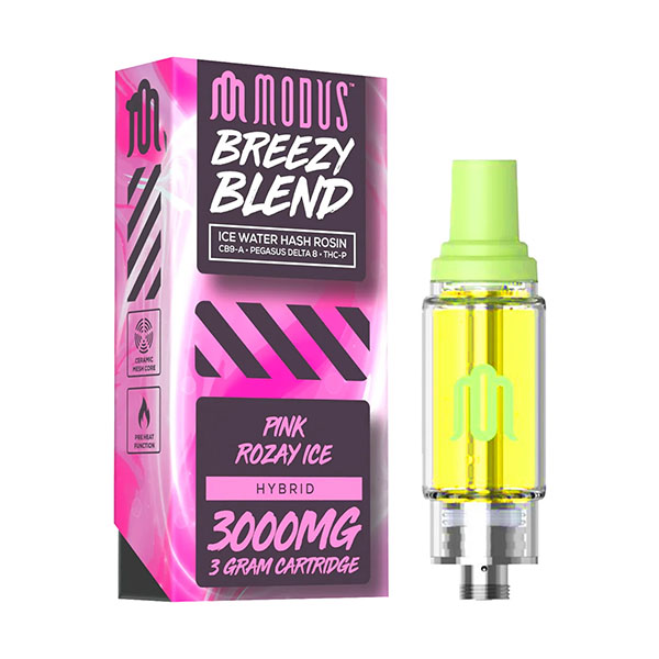Modus Breezy Blend Ice Water Hash Rosin Cartridge | CB9-A + Pegasus D8 + THCP | 3g
