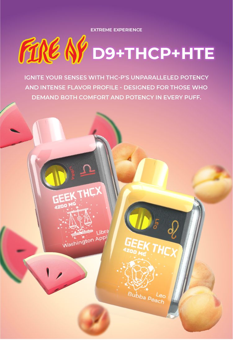 Geek THC-X Fire AF D9+THCP+HTE Disposable 4.2G — 4.2G-GG4 Aquarius  (Hybrid)