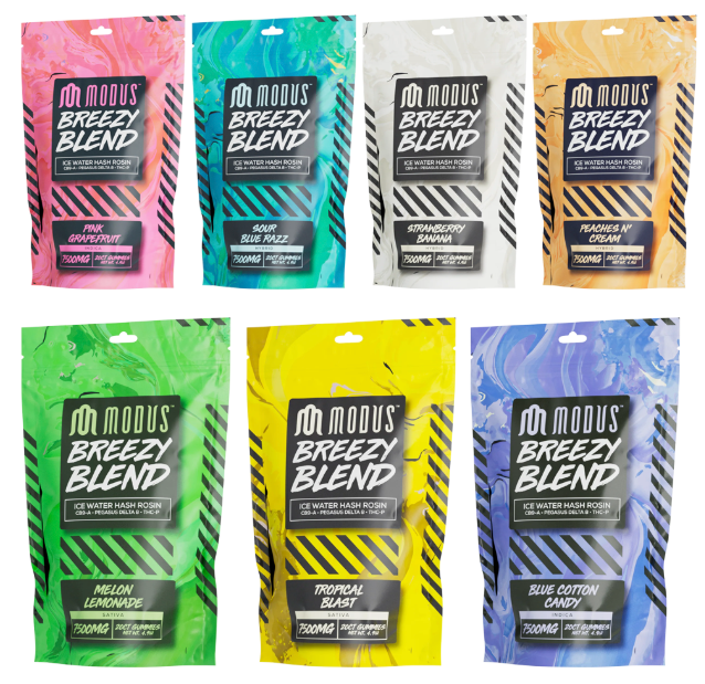Modus CB9-A+D8+THC-P Breezy Blend Gummies | 7500mg | 20 Pack