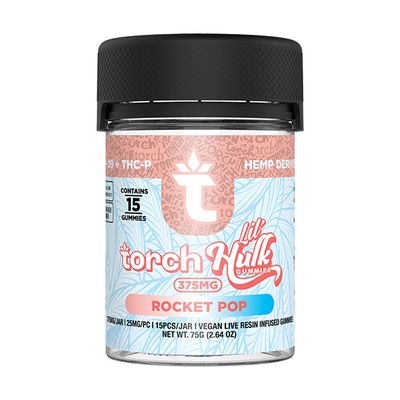 Torch Lil Hulk D9 HHC+THC-P Live Resin Vegan Gummies | 375mg