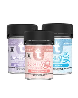 Torch Lil Hulk D9 HHC+THC-P Live Resin Vegan Gummies | 375mg