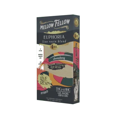 Mellow Fellow | Euphoria Live Resin Blend Disposable | THCP+HHC+D8  | 4ml | Chemdawg