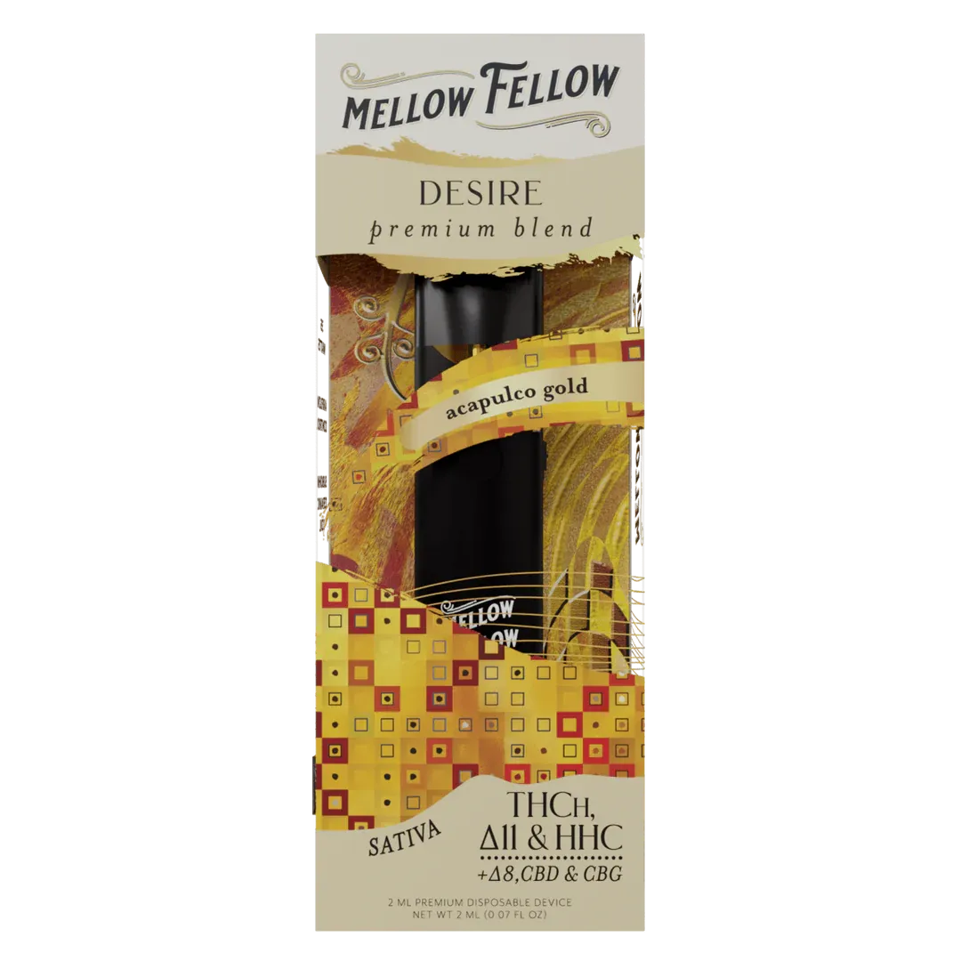 Mellow Fellow Desire Blend Disposable | D11 THC-H+HHC  | 2ml | ACAPULCO GOLD