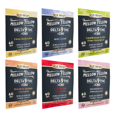 Mellow Fellow D9 THC+CBD M-Fusions Gummies | 40mg