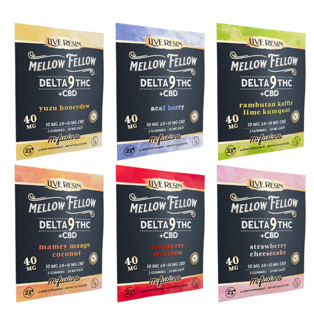 Mellow Fellow D9 THC+CBD M-Fusions Gummies | 40mg, Flavor: Rambutan Kaffir Lime Kumquat