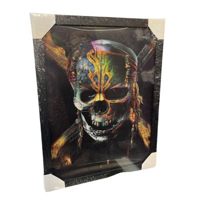 Lenticular Wall Art Prints 3D Picture Poster | Pirate Skull