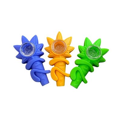 Silicone Handpipe With Glass Bowl | Flower Drip