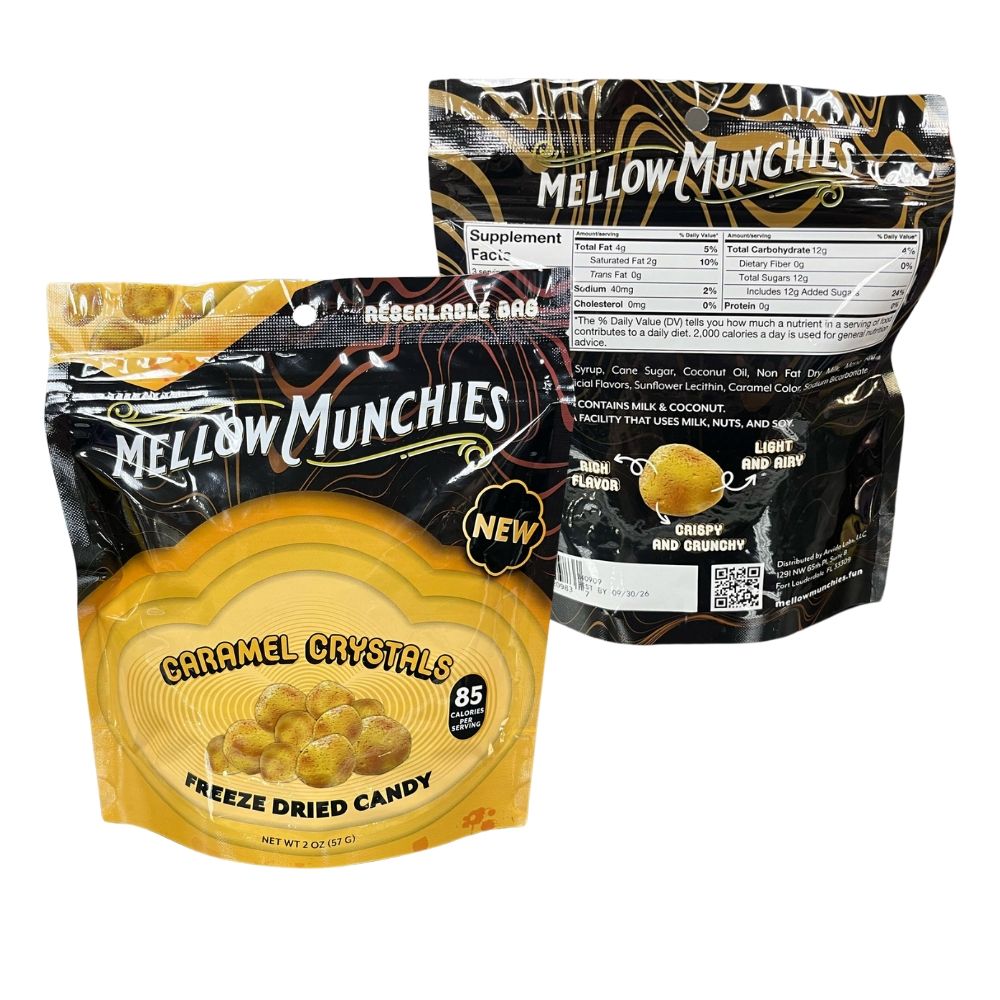 Mellow Munchies Freeze Dried Candy | Caramel Crystals