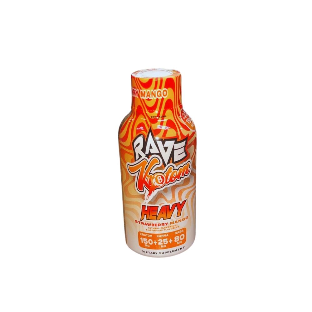 Rave Kr8tom | Double Shot | Heavy | Strawberry Mango