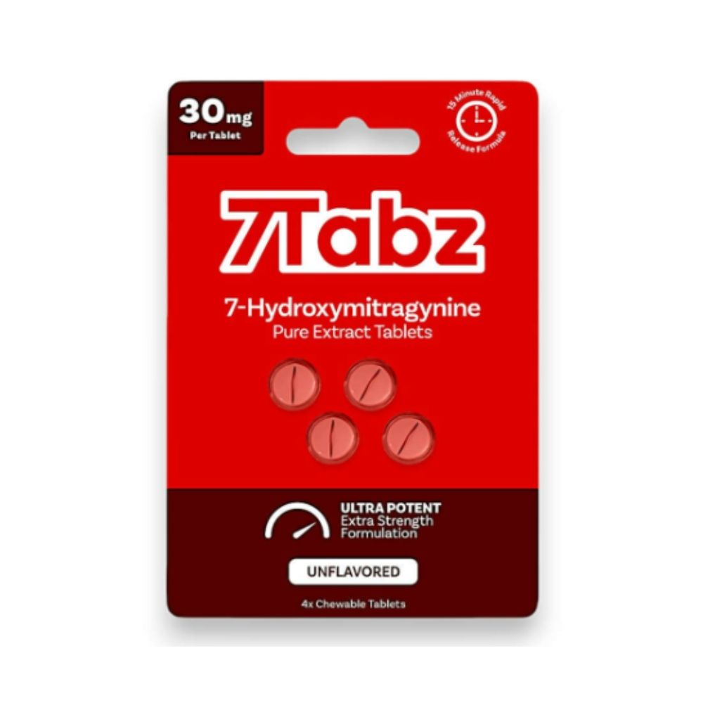 7Tabz 7-Hydroxymitragynine Pure Extract Tablets | 30mg per Tablet | 4 Counts, Choose A Flavor: Unflavored