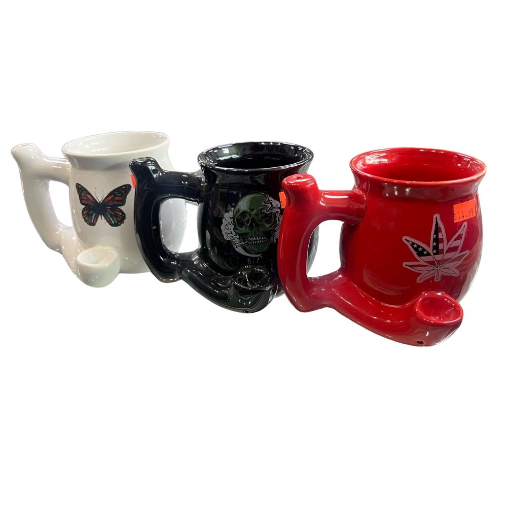 Assorted Designs Ceramic Mug Waterpipe | 7 inch