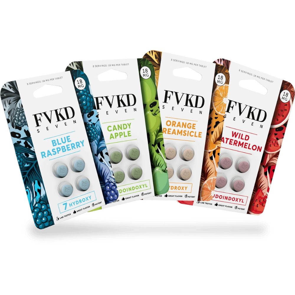 FVKD SEVEN Pseudoindoxy l Tablets | 18mg | 4 Pack — Blue Raspberry