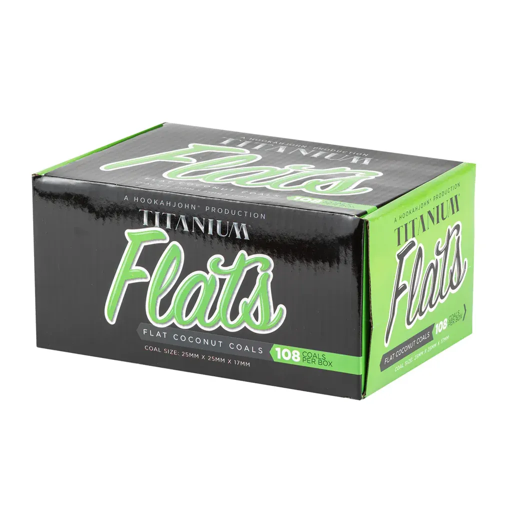 A Hookah John Production Titanium Cubettes | Small Cube Coconut Coals | 120 Cubettes per Box