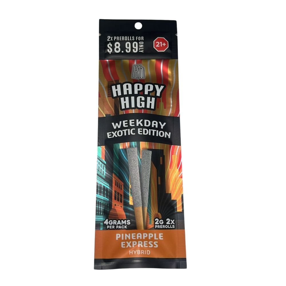 Happy High | Weekday Exotic Edition 2G x 2, Choose A Flavor: Pineapple Express (Hybrid)