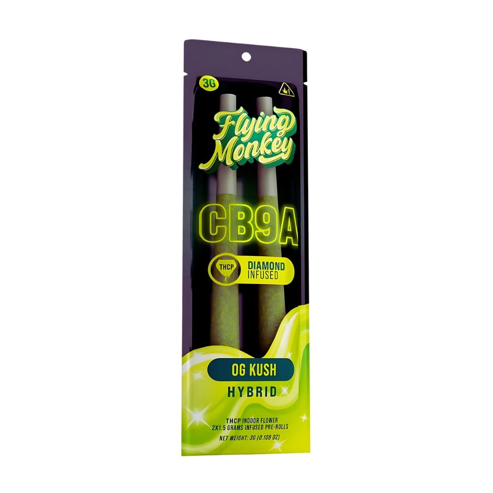 Flying Monkey  | CB9A + THCP  | Diamond Infused Pre-Rolls | 3g, Choose a Strain: OG Kush (Hybrid)