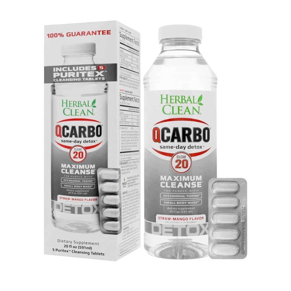 Qcarbo Herbal Clean Clear with Caps | 20oz — Cran Raspberry