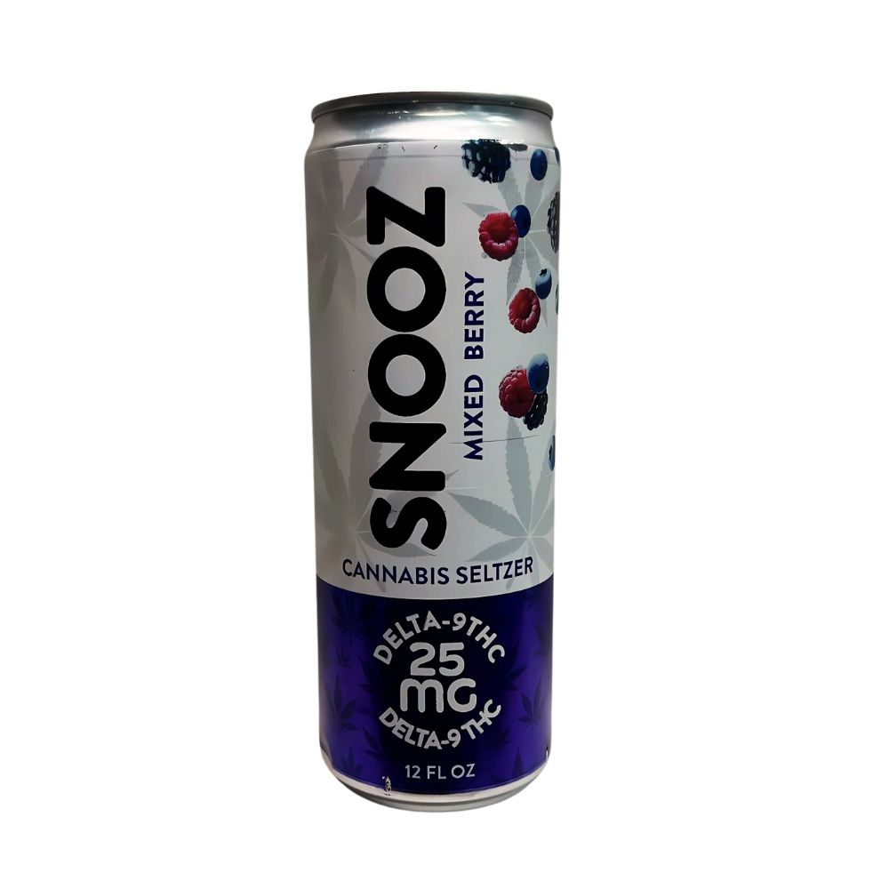 SNOOZ | Cannabis Seltzer - D9 | Zero Calories | 25mg, Choose A Flavor: Mixed Berries