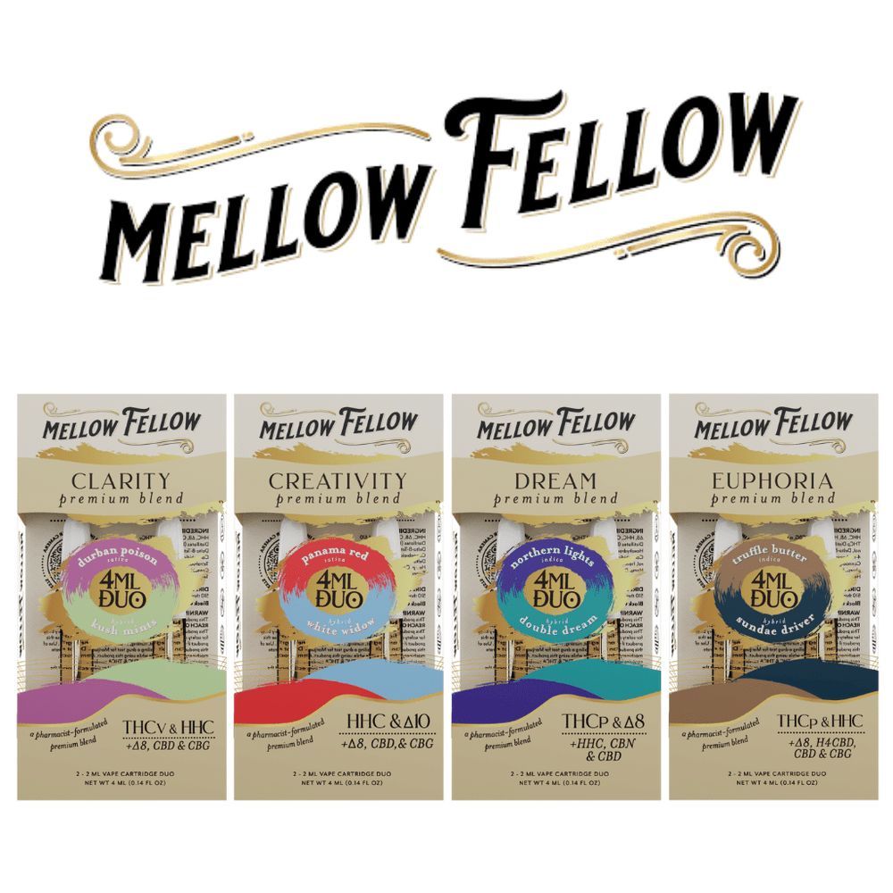 Mellow Fellow Duo Cartridges | 4ml | ( C R E A T I V I T Y )  Panama Red &amp; White Widow
