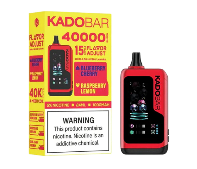 Kado Bar Flavor Adjust 5% 40000 Puffs Disposable, Choose A Flavor: Red Apple-Sour Pink Dust