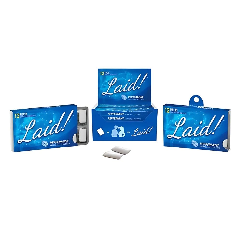 Laid Gum | Peppermint 12pk | Sugar free gum with Xylitol