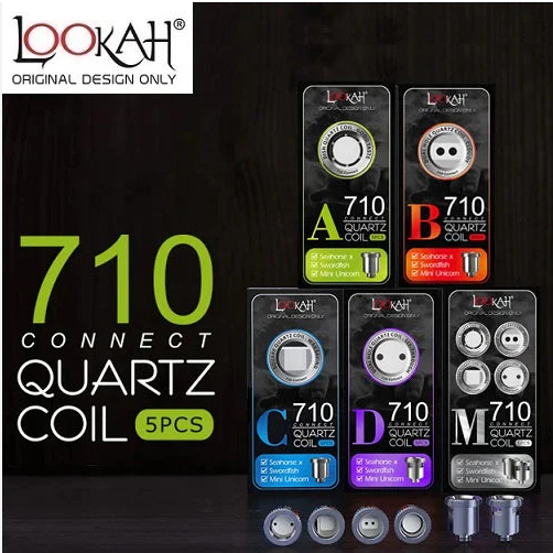 Lookah Seahorse 710 Connect Coil | 5 Pack — A - Dish Quartz Coil