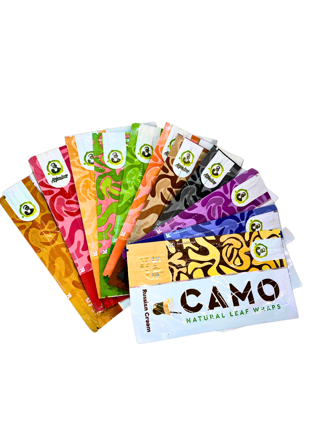 Camo Natural Leaf Rolling Wraps | 5 Count